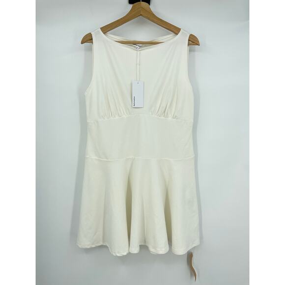 Reformation | NWT Mayve Knit Dress Fior Di Latte White A-line Mini Dress XL - Picture 4 of 16